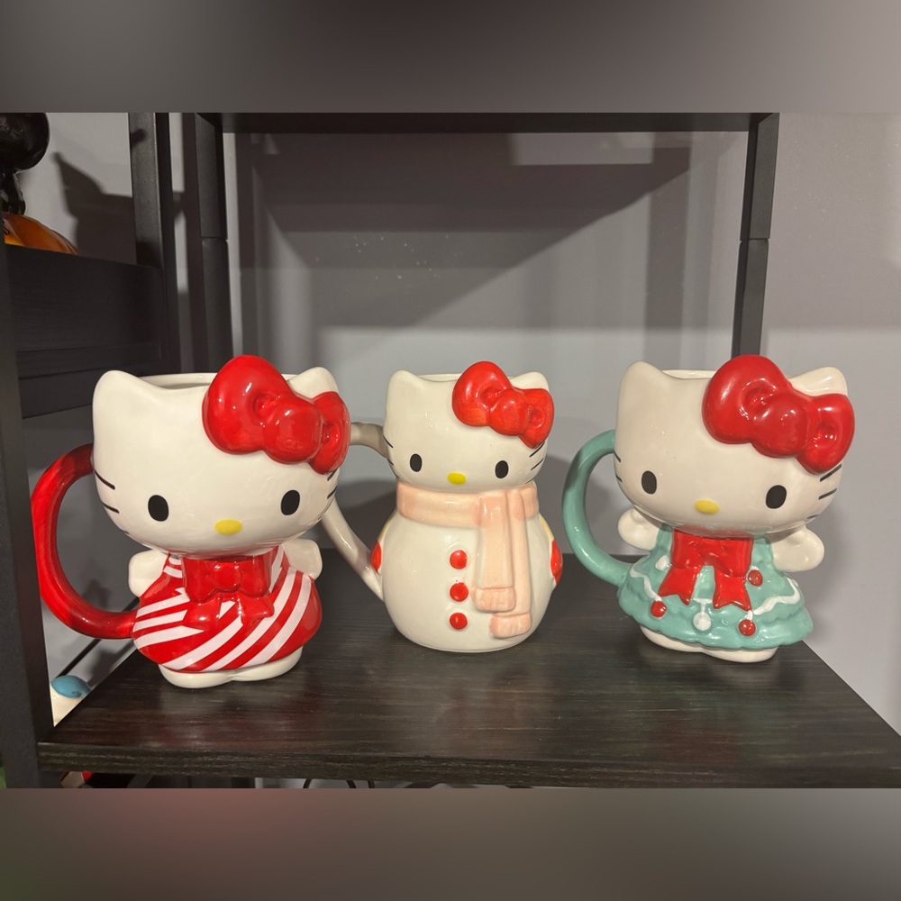 Hello Kitty Festive Mug Trio - Red, White, Green